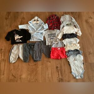 Carter's Blue Panda Bathrobe and Kids Clothing Set